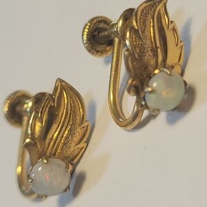 Elegant Gold and Opal Earrings